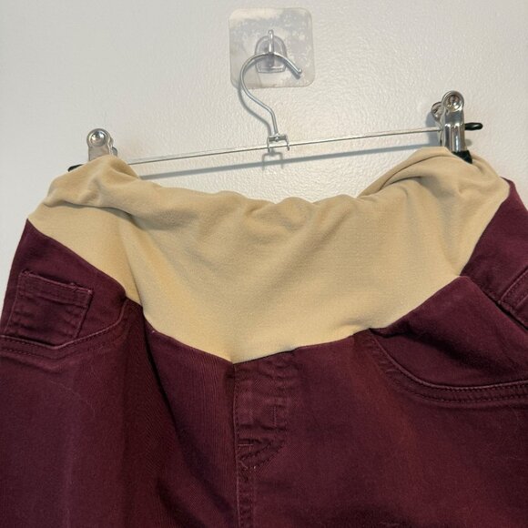 Indigo Blue Large Maternity Skinny Pants With Elastic Waistband Large - Picture 3 of 8